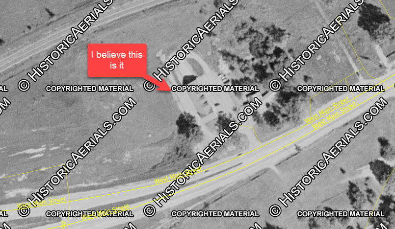 Burkewood Motel (Burkewood Inn) - 1955 Aerial (newer photo)